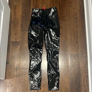 Shiny Black Patent Leather Pants